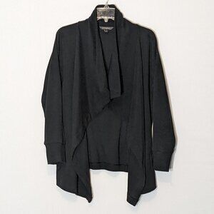 Women's "Banana Repubic" Black, Stretch Knit Open Cardigan; Size M